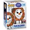 Funko Pop! Disney: Frozen - Olaf As Lion King- Esclusiva Amazon - Figura in Vinile da Collezione - Idea Regalo - Merchandising Ufficiale - Giocattoli per Bambini e Adulti - Movies Fans