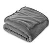 FARFALLAROSSA Coperta Plaid Pile, Coperta Matrimoniale 230 x 270 cm Flanella, Coperta Divano Super Grande Caldo Morbida - Grigio Chiaro