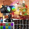 YAZEKY Proiettore Luci Natale per Interno Esterno, Lampada per Proiettore LED Natale con 10 Diapositive 8 Modelli e 10 Effetti di onde d'acqua, Luce Proiettore per Decorazioni Natale Halloween Festa