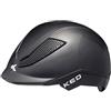 KED Pina, Casco da Bicicletta Gioventù Unisex, Nero Opaco, S (50-53cm)