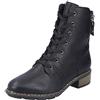 Rieker Stivali stringati da donna 77220, Nero, 40 EU
