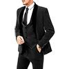 Leader of the Beauty Set completo da uomo in velluto da 3 pezzi Blazer Gilet Pantaloni Set Abiti da lavoro Blazer per gli uomini, Nero , 102