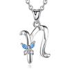 EUDORA Harmony Ball EUDORA Collana iniziale con farfalla 925 sterline d'argento 26 Alfabeto Lettera Personalizzata Collane con ciondolo Regali per Donne Ragazze bel Regalo, 45 cm