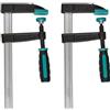 wolfcraft 2 morsetti a vite, 200 mm I 8646000 I Per svariate applicazioni di serraggio, ideale per il fai-da-te