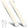 OUILA Luce Armadio LED con Sensore di Movimento Luci Sottopensile Cucina | 32 CM 4 Modalità Lampada Guardaroba Luce Notturna USB Ricaricabile,LED Luci Sottopensile per Cucina Scale Corridoio Garage