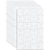 NQEUEPN 10 fogli di puzzle vuoti da disegnare, 9,9 x 15,9 cm, 24 pezzi per foglio, puzzle fai da te tutto bianco personalizzato per scrivere, disegnare, matrimoni, feste di compleanno e artigianato