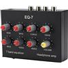 POLISH EQ-7 Amplificatore per Cuffie Audio per Auto Equalizzatore EQ a 7 Bande Equalizzatore Audio Digitale a 2 Canali