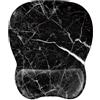 EooCoo Tappetino Mouse con Comodo Supporto per Il Polso, Gaming Mousepad Ergonomico con Poggiapolsi in Memory Foam, Resistente all'Usura, Ufficio Mouse Pad, Accessori Scrivania, Texture Marmo Nero