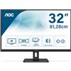 AOC E2 U32E2N LED display 80 cm (31.5) 3840 x 2160 Pixel 4K Ultra HD Nero GARANZIA ITALIA