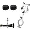 NQEUEPN Lira per Clarinetto con 2 Cuscinetti per Pollice, Clip per Spartiti Musicali in Argento, Morsetto per Lira da Marcia, Supporto per Clarinetto per Strumenti della Banda Musicale