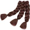 Gairyan Extension per Treccine Africane Jumbo Braisd Extension a Treccia 60cm 300g 3PCS Treccia Capelli Finti Sintetici Afro Ombre (Auburn Scuro)