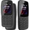 Nokia 106 tutti i vettori 4GB Dual Sim 2018 Grigio Scuro Con Torcia LED - Radio FM - Big Button Phone