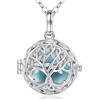EUDORA Harmony Ball Collana per Gravidanza con Sfera dell'Armonia per Donne, Ciondolo Albero della Vita Chiamatore di Angeli Campana Musicale Campana dei Desideri Regalo di Gioielli, 45 + 30