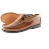 Marttely Scarpe da uomo in pelle marrone Loafer con suole in pelle Mocassini fatti a mano, marrone medio, 42 EU