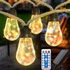 ZAKAZAKA Luci solari a ghirlanda per esterni, 29.5Ft Luci solari a stringa  telecomandate impermeabili con 8 modalità 20 LED lampadine infrangibili per  giardino, pergolato, patio, festa, decorazione : : Illuminazione