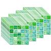 FBBULES 40PCS Adesivi per Piastrelle, Mosaico Piastrelle Adesivi Parete PVC Autoadesivo Impermeabile Sticker Decorazione Murale per Cucina Bagno, Verde (10x10 Cm / 4x4 Pollici)