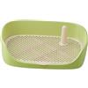 perfk Toilette per Cani Vasino da addestramento Vasino Trainer Padella Padella Tappetino da addestramento antispruzzo Toilette Lettiera per Animali di, Verde 40x30x11cm
