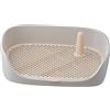 perfk Toilette per Cani Vasino da addestramento Vasino Trainer Padella Padella Tappetino da addestramento antispruzzo Toilette Lettiera per Animali di, Grigio 40x30x11cm