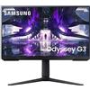 Samsung Monitor Gaming Odyssey G3 (S24AG322), Flat, 24, 1920x1080 (Full HD), VA, 165 Hz, 1 ms, FreeSync Premium, HDMI, Display Port, Ingresso Audio, HAS, Pivot, Flicker Free, Eye Saver Mode
