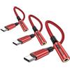 MOSWAG Adattatore jack per cuffie USB C a 3.5mm, adattatore audio USB C a cavo Dongle Aux per Samsung Galaxy S22 S21 S20 Ultra S20 + Nota 20 10 S10 S9 Plus, Pixel 4 3 2 XL, ipad Pro e altro ancora