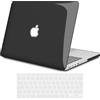 TECOOL Cover compatibile con MacBook Pro 13 Pollici Retina 2015 2014 2013 fine 2012 (A1502 A1425), Custodia Rigida Protettiva Sottile in Plastica e Copritastiera UE, Cristallo Nero