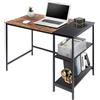 BAKAJI Scrivania Libreria Tavolo Porta PC Compuer Metallo Legno Casa Ufficio Quercia