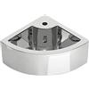 vidaXL Lavandino con Troppopieno Resistente Elegante Pratico Decorativo Contemporaneo Finitura Lucida Lavello Lavabo 45x32x12,5 cm in Ceramica Argento