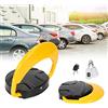 Jopassy 2 barriere parcheggio con telecomando anticollisione a 180°, telecomandato, impermeabile, blocco parcheggio automatico, con 4 telecomandi, funzione di allarme intelligente per auto.