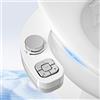 PENDEJATO Inserto per bidet per WC, non elettrico, sottile bottone automatico, bidet, doppio ugello autopulente retrattile (protezione da intasamento) e manopola per la regolazione della pressione