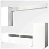Cosma Parete attrezzata soggiorno mobile porta tv zona living stile moderno e minimal di colore Bianco e Bianco lucido mod. Bridge