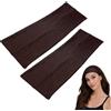 WESTEND CHOICE Fasce per capelli larghe 9 cm, confezione da 2, morbide, in tinta unita, elastiche, unisex, per donne e uomini, palestra, yoga (marrone scuro)