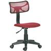 BAKAJI Sedia girevole scrivania regolabile in altezza poltrona con ruote ufficio cameretta, schienale ergonomico seduta imbottita (Rosso)