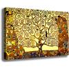 Quadro albero della vita e glitter oro con cornice in velluto color khaki  60x90, E-Italy