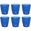 Excelsa Porto Cervo Set 6 Bicchieri Acqua, Blu, Vetro, Capacità 270 Ml.