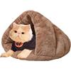 woyufen Cuccia per cani | Cuccia riscaldante per gatti domestici | Peluche in pelliccia sintetica rotonda confortevole auto-riscaldante per gatti cuccioli