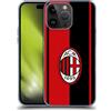 Head Case Designs Licenza Ufficiale AC Milan Rosso E Nero Stemma Custodia Cover in Morbido Gel Compatibile con Apple iPhone 15 PRO Max