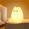 FOMYHEARD Luce Notturna Bambini, RGB Lampada Notturna Per Bambini, Dimmerabile Lucina Notte Bambini, Funzione Timer 7 Colori USB Ricaricabile LED Silicone Regalo Neonato Cameretta