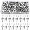 YIXISI 85 Pezzi Clip per Tendine con Gancio, Clip per Tenda da Doccia in Metallo, Clip per Tende, Clip per Ganci per Tende, per Foto, Bagno, Decorazione Domestica, Argento