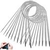 OMZSXK 10 Pezzi Ferri da Maglia circolari 80 cm, Acciaio Inossidabile, Ferri Da Maglia 2/2,5/3/ 3,5/4/ 4,5/5/ 5,5/7/ 8mm, Ferri da maglia ferri circolari per principianti (80 cm/10 pezzi)