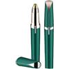 VAWSVOCS Epilatore Sopracciglio Donna Rasoi,Rasoio Elettrico Viso Epilatore Elettrico Trimmer Donna Viso per la depilazione viso, labbra e naso epilatorio viso baffi (verde)