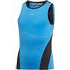 adidas, Tank-Top Mädchen-Blau, Schwarz, 116, Oberbekleidung Bambina, Blu