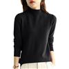 Dvbfufv Maglioni di Cashmere Primaverili Moda Donna Collo A Lupetto Pullover Casual Maglioni di Cashmere Top A Maniche Lunghe in Maglia Black M