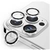 SPARIN 4 Pezzi Pellicola Protezione Fotocamera per iPhone 14 Pro / 14 Pro Max, Vetro Temperato Pellicola Protettiva Lente Telecamera con Lega di Alluminio - Glitter Argento