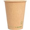 Garcia de Pou 50 pezzi - Bicchieri di carta 1 parete 'Plastic Free' 360 ml 300 G/M2 Ø9/6 x 11 cm marrone cartone