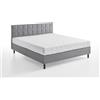 Atlantic Home Collection Letto da boxe Nikola con materasso a molle H3, grigio chiaro, 160 x 200 cm