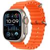 Apple Smartwatch Apple Watch Ultra 2 GPS + Cellular 49mm Cassa in titanio con cinturino Ocean Arancione [MREH3TY/A]