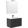 Decor Bagno Mobile bagno canaletto grigio, 80 cm