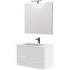 Decor Bagno Mobile bagno canaletto bianco opaco, 80 cm