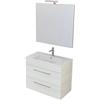 Decor Bagno Mobile bagno caravaggio bianco venato, 80 cm