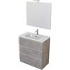 Decor Bagno Mobile bagno canova cemento, 80 cm